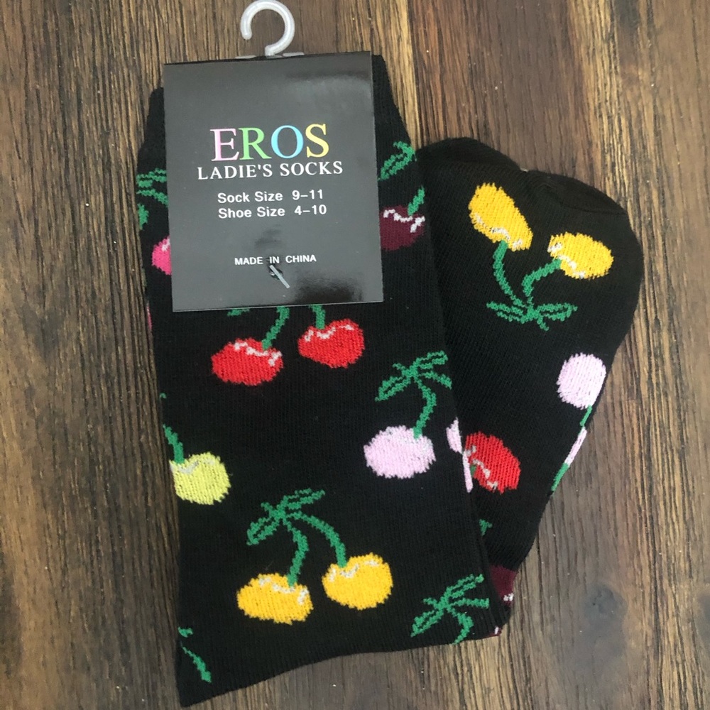 Ladies Cherry Socks 🍒